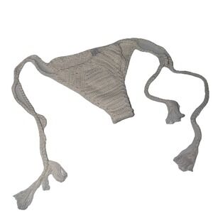 Women's Indah Swim Crochet Bottom White Size Medium M